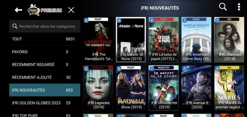 Pure IPTV Premium France Series